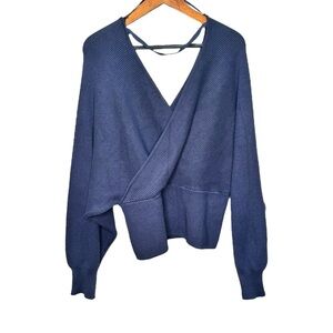 Love Tree Chic And Cozy Wrap Shoulder Vneck Sweater Dolman Sleeve Size XL